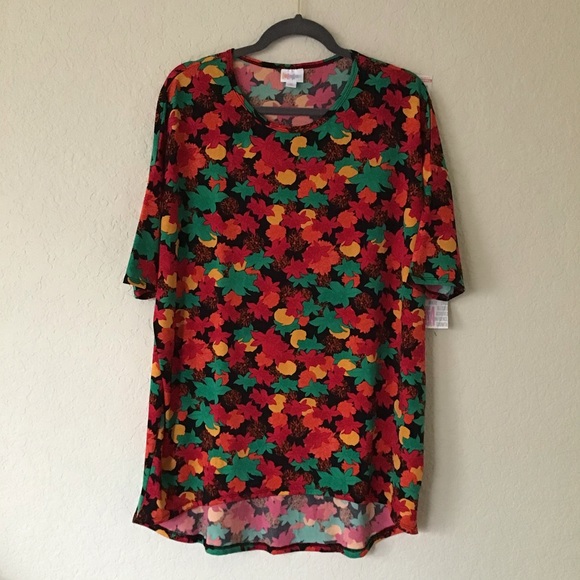 👗 Leaf and Floral Print Tunic T-shirt Size M - Picture 3 of 4